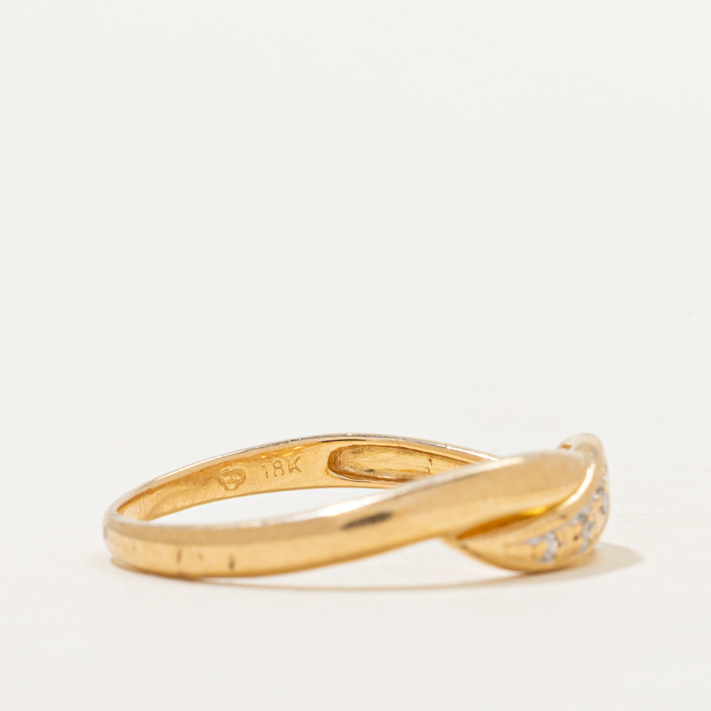 18k Diamond Twisted Ring | SZ 5.25