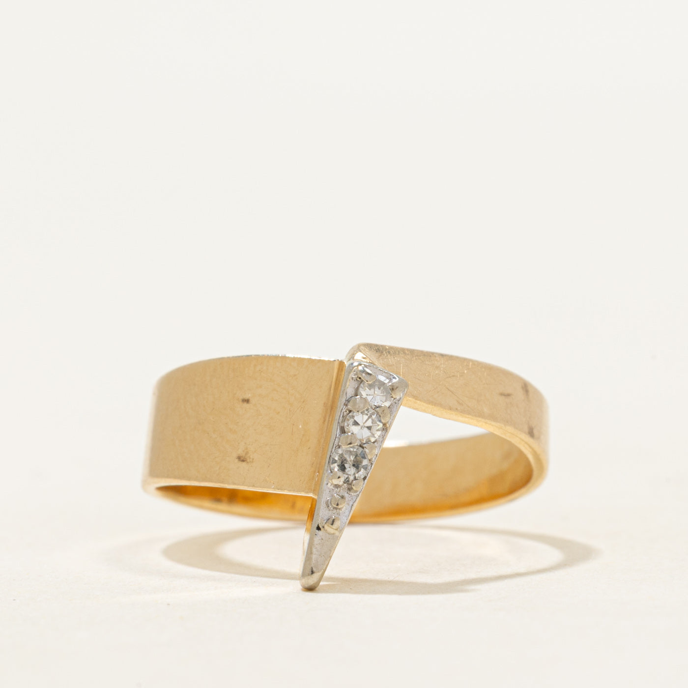 Diamond Plain Abstract Ring | SZ 6.25