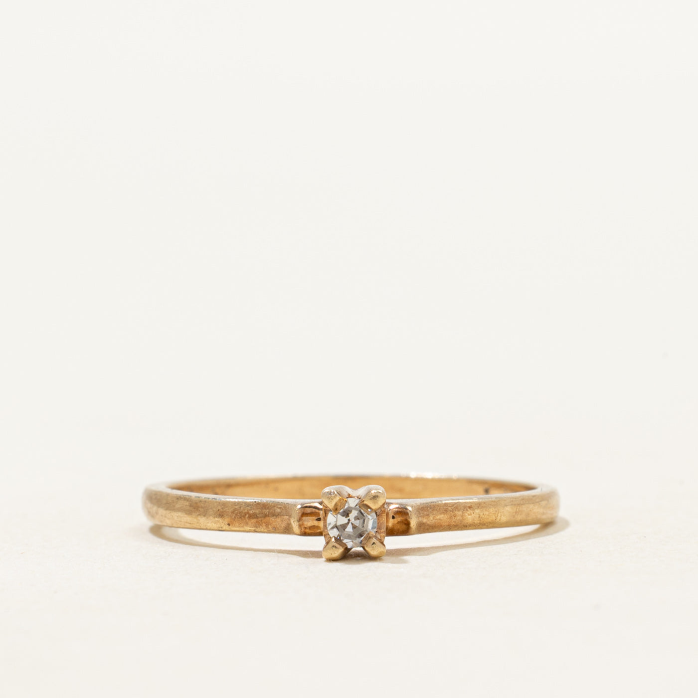 Solitaire Diamond Petite Ring | 0.04ct | SZ 6.5