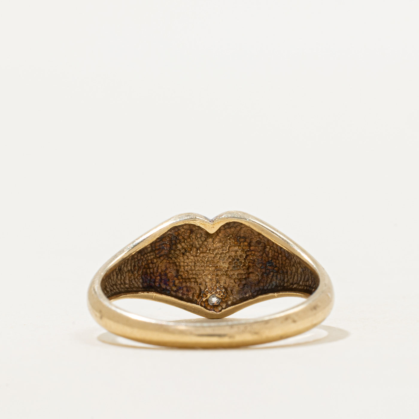 Diamond Heart Signet Ring | SZ 6