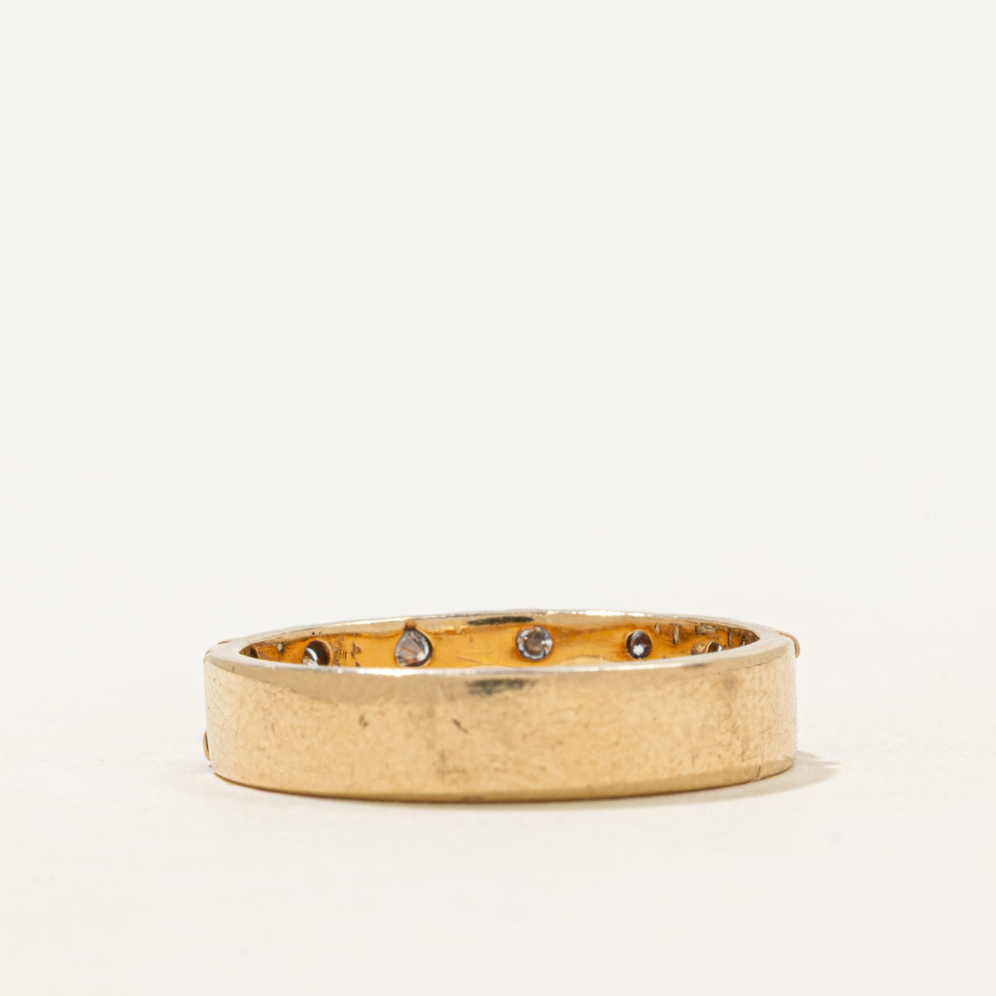 Diamond Checkerboard Grid Band | 0.08ctw | 4.5mm | SZ 7.5