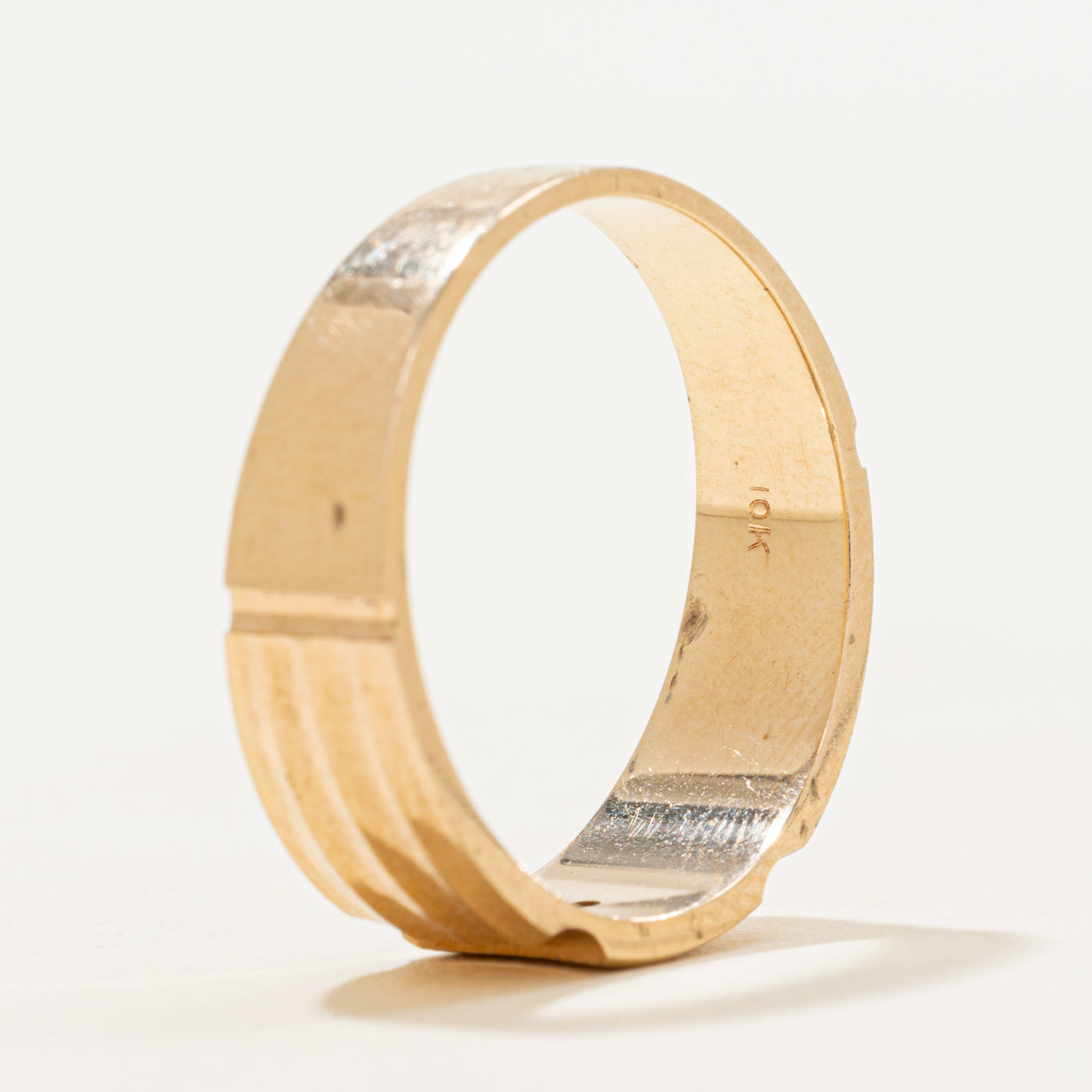 Star Set Diamond Grooved Ring | SZ 9