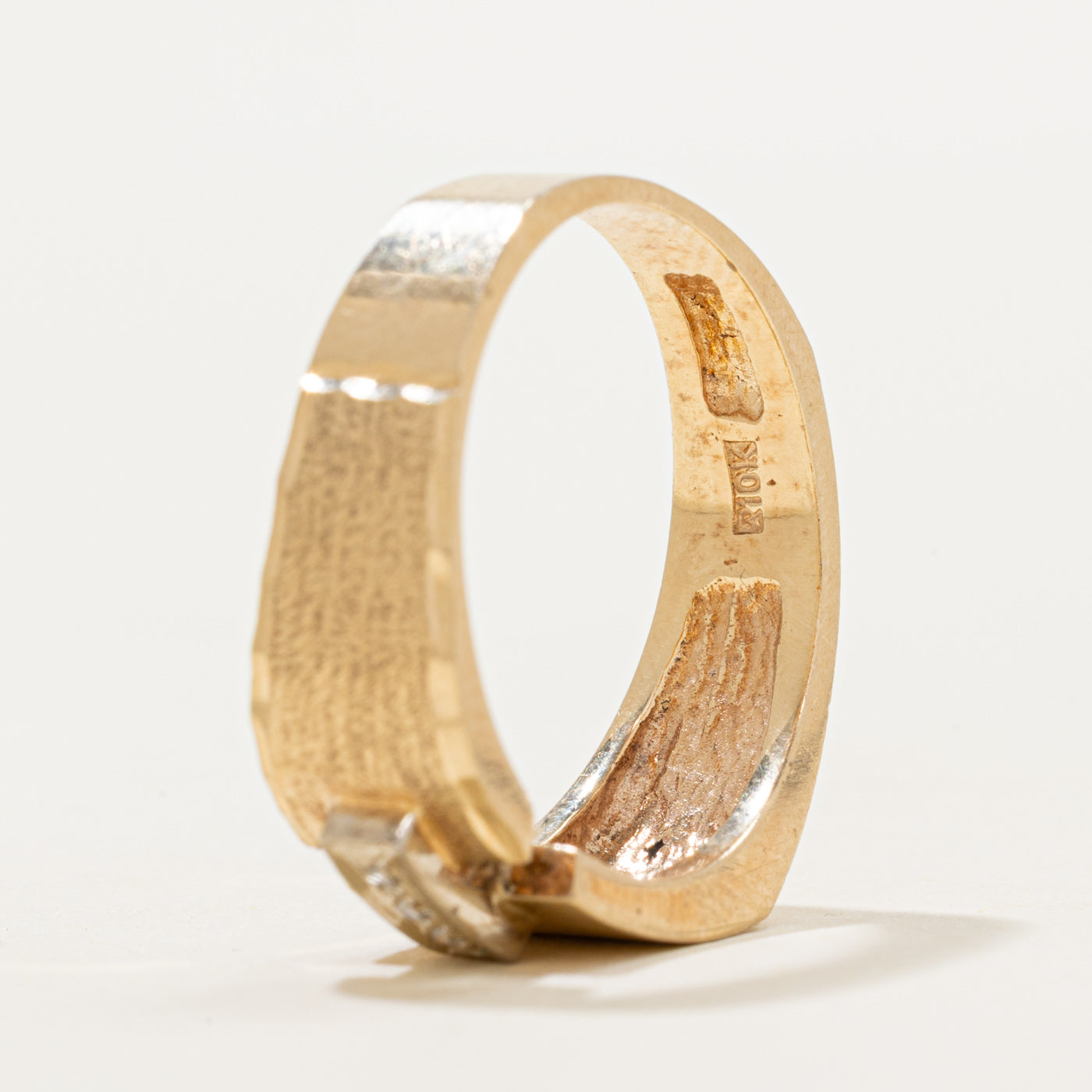 Diamond Textured Soft Square Ring | SZ 8.75