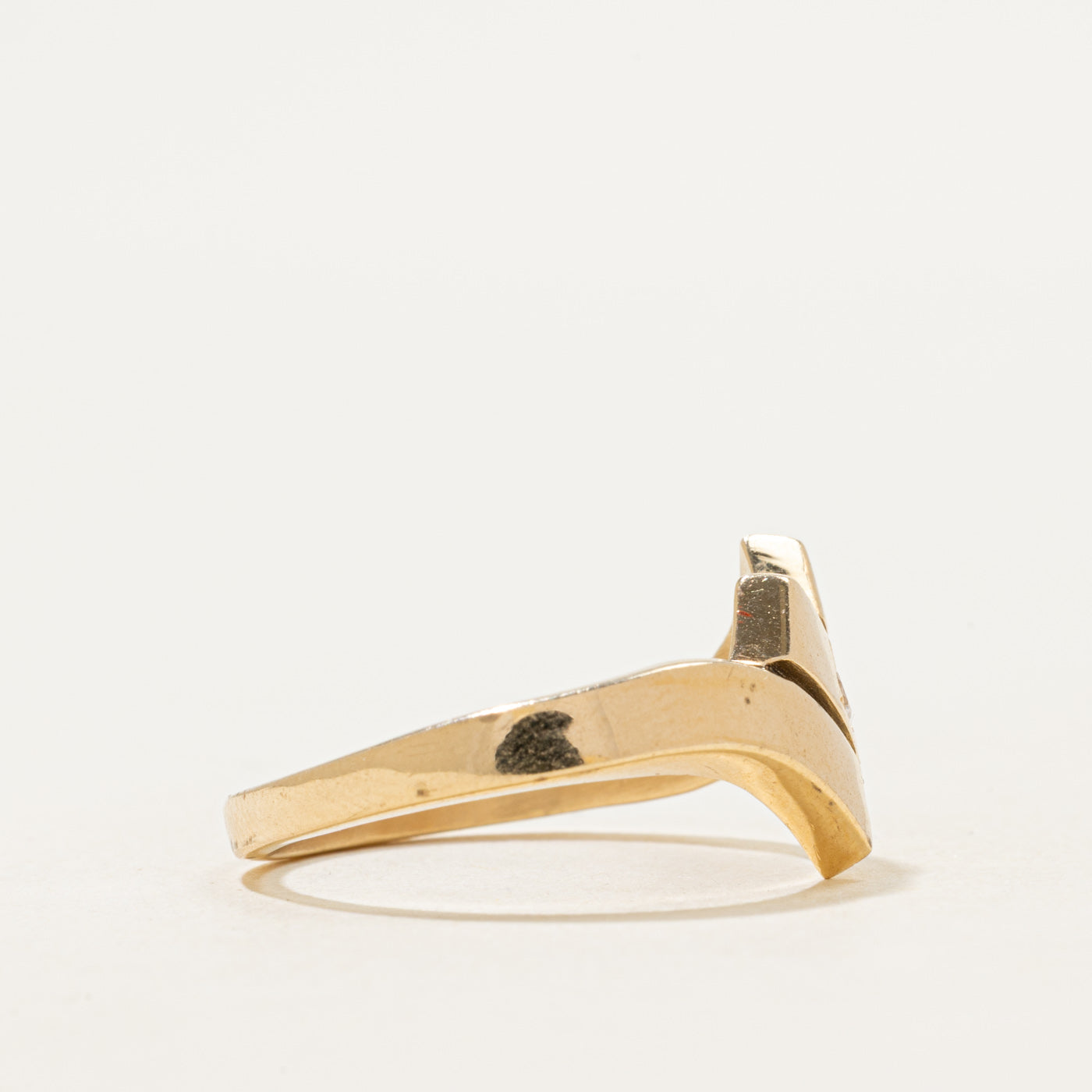 Diamond Geometric Bypass Ring | 0.05ct | SZ 8