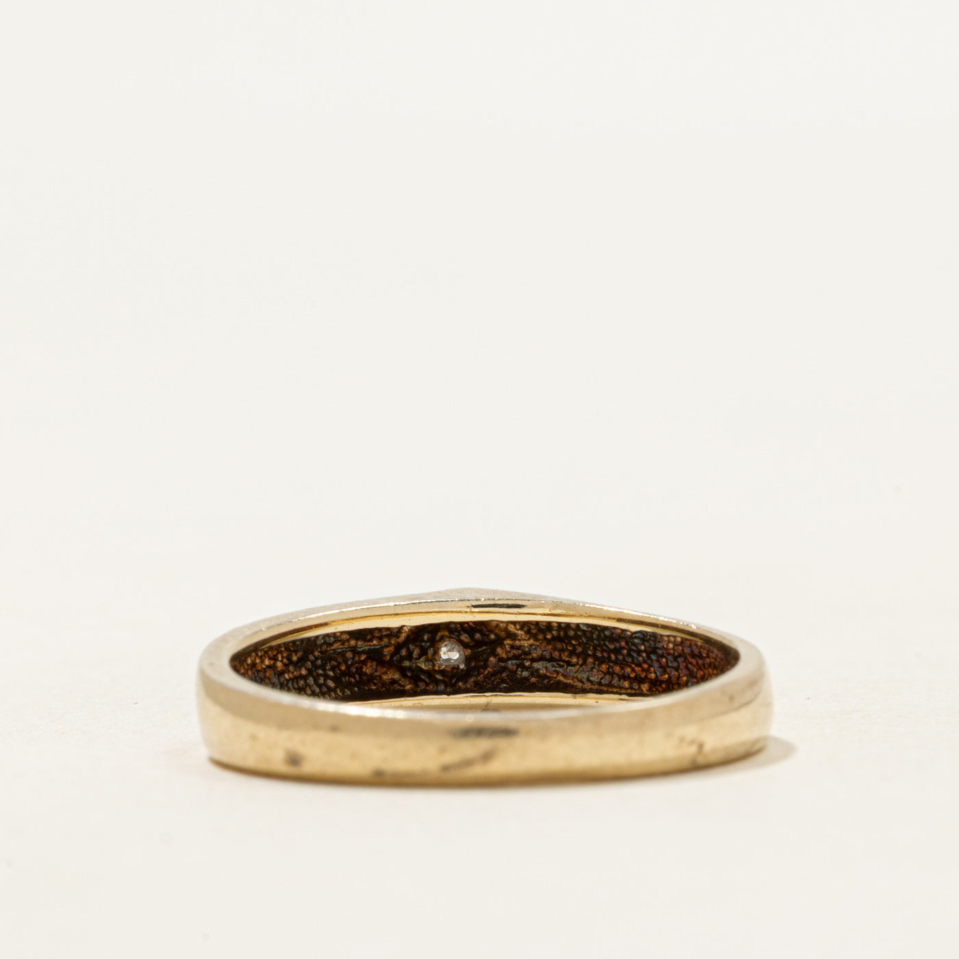 Single-Stone Diamond Grooved Ring | SZ 6.5