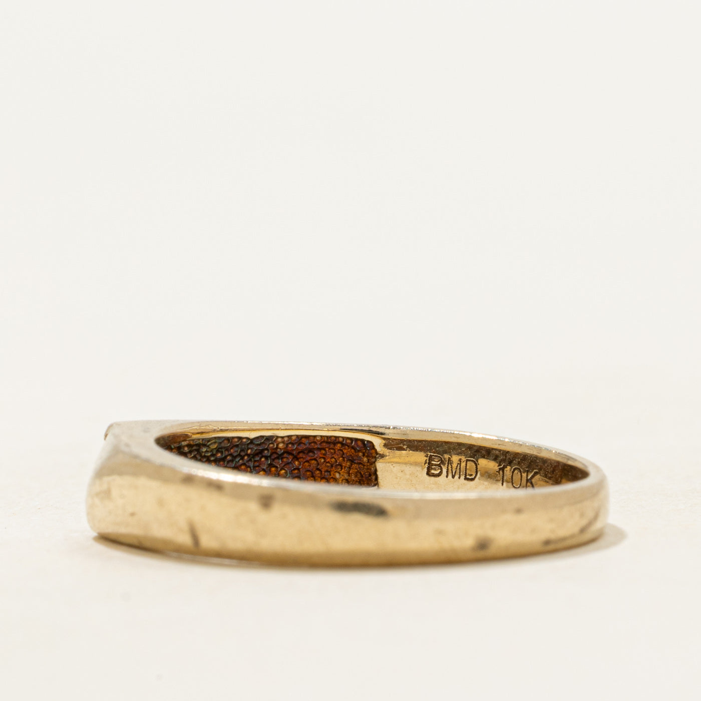 Single-Stone Diamond Grooved Ring | SZ 6.5