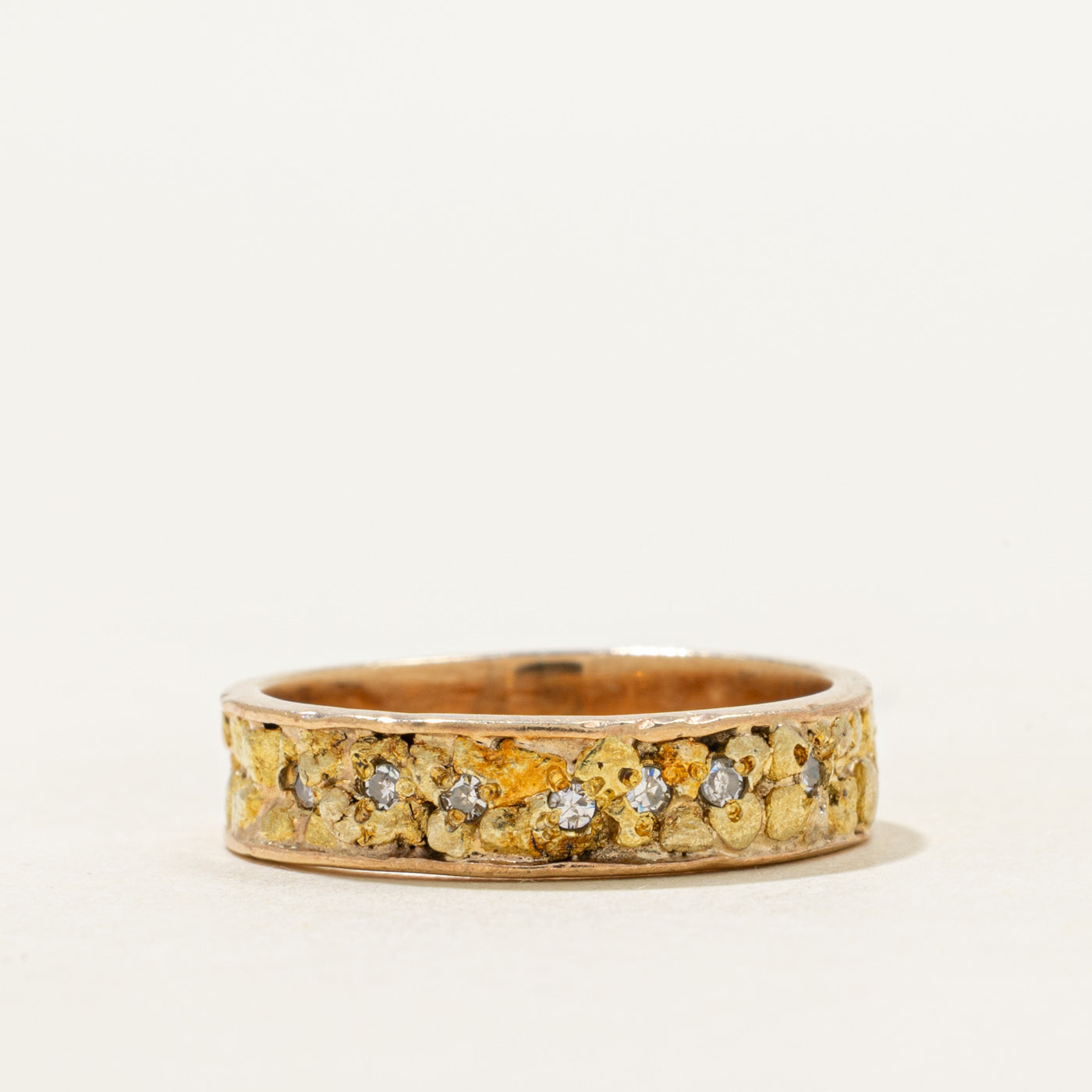 Semi-Eternity Diamond Nuggety Band | 4.5mm | SZ 6.5