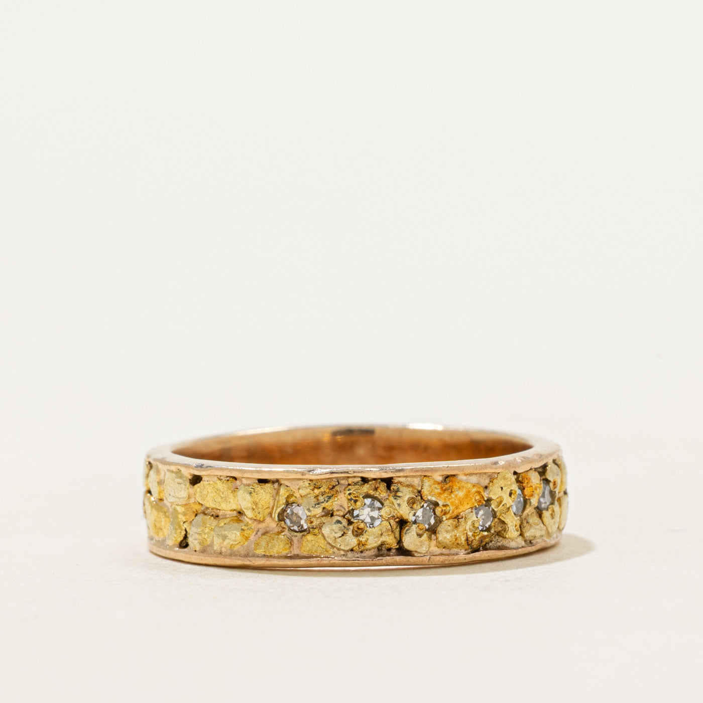 Semi-Eternity Diamond Nuggety Band | 4.5mm | SZ 6.5
