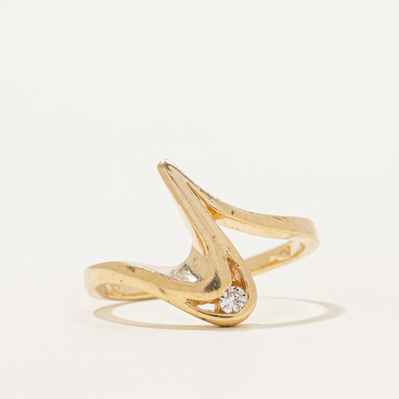 Tension Set Diamond Abstract Ring | 0.08ct | SZ 8
