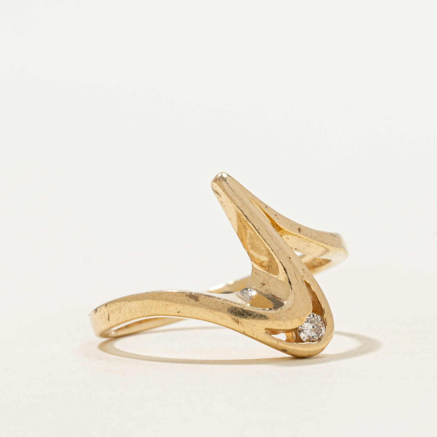 Tension Set Diamond Abstract Ring | 0.08ct | SZ 8