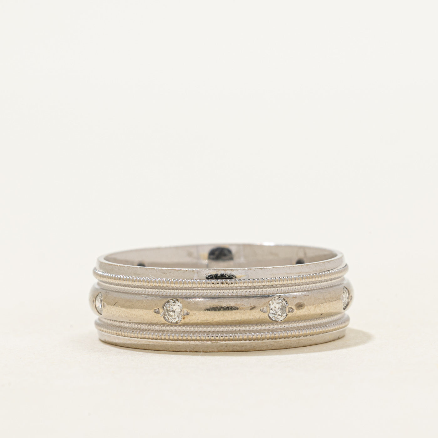 Eternity Diamond Milgrain Band | 0.11ctw | 6.5mm | SZ 8.75