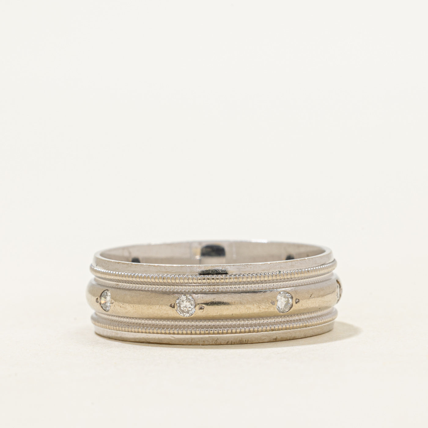 Eternity Diamond Milgrain Band | 0.11ctw | 6.5mm | SZ 8.75