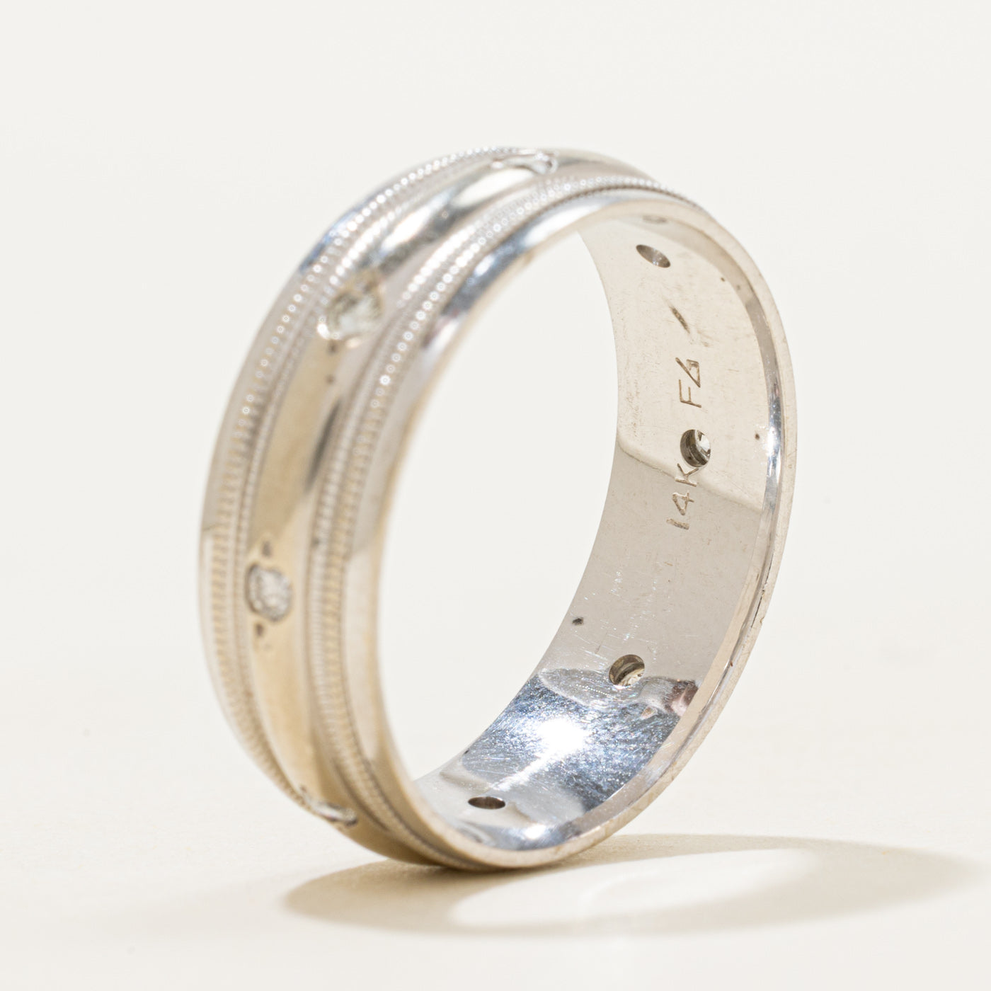Eternity Diamond Milgrain Band | 0.11ctw | 6.5mm | SZ 8.75
