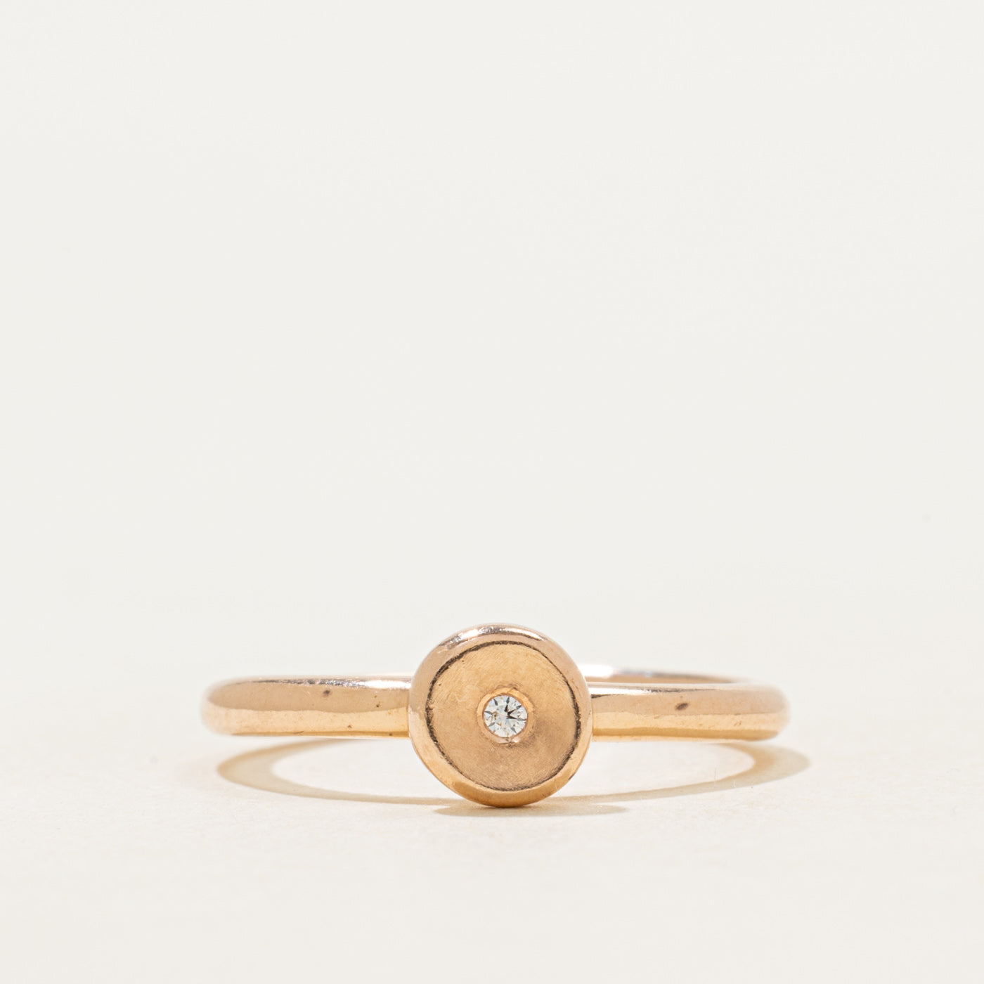 Flush Set Diamond Circle Ring | SZ 5.25