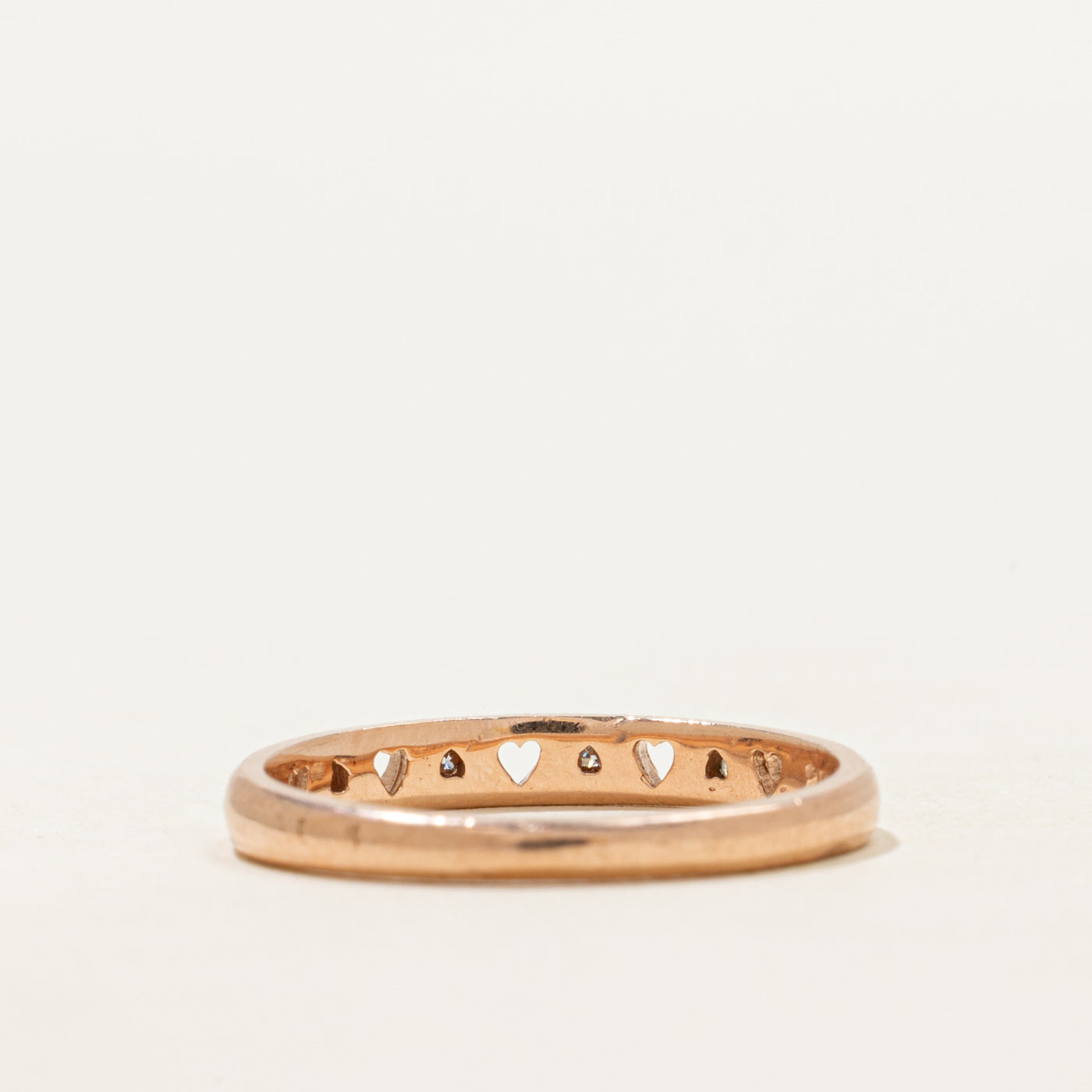 Semi-Eternity Diamond Open Heart Ring | SZ 6.25