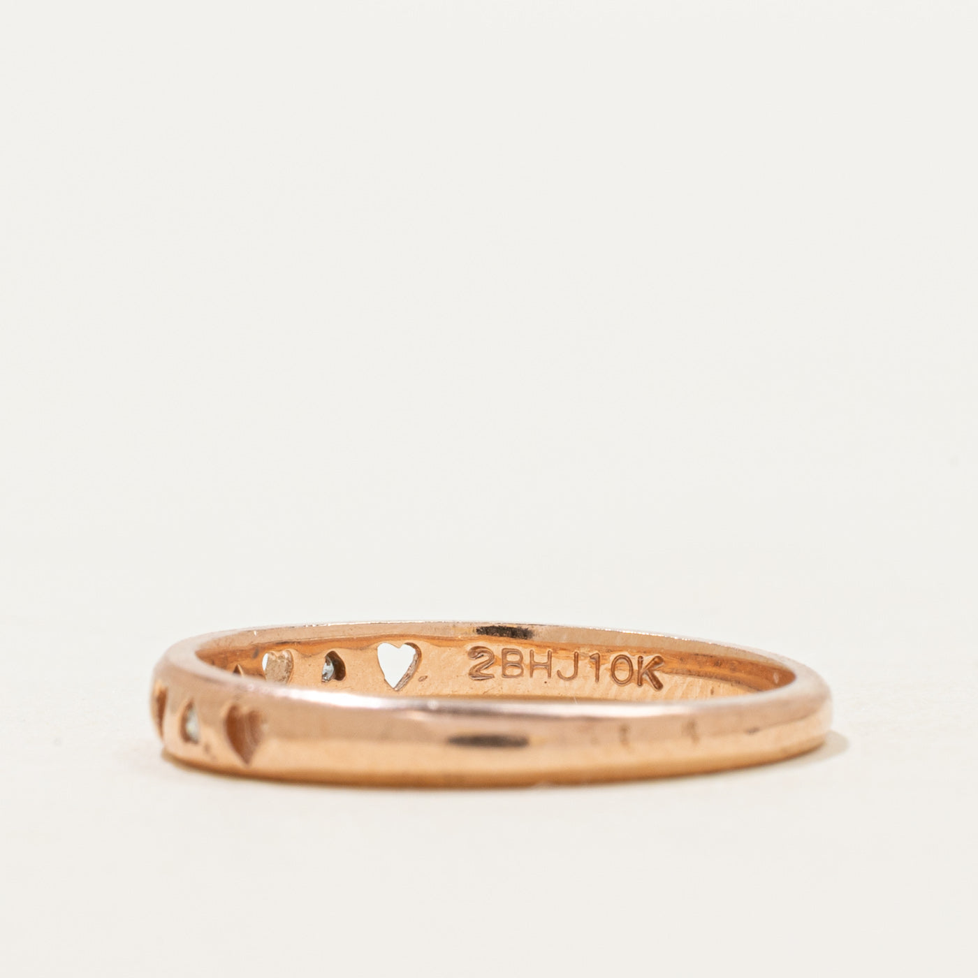 Semi-Eternity Diamond Open Heart Ring | SZ 6.25