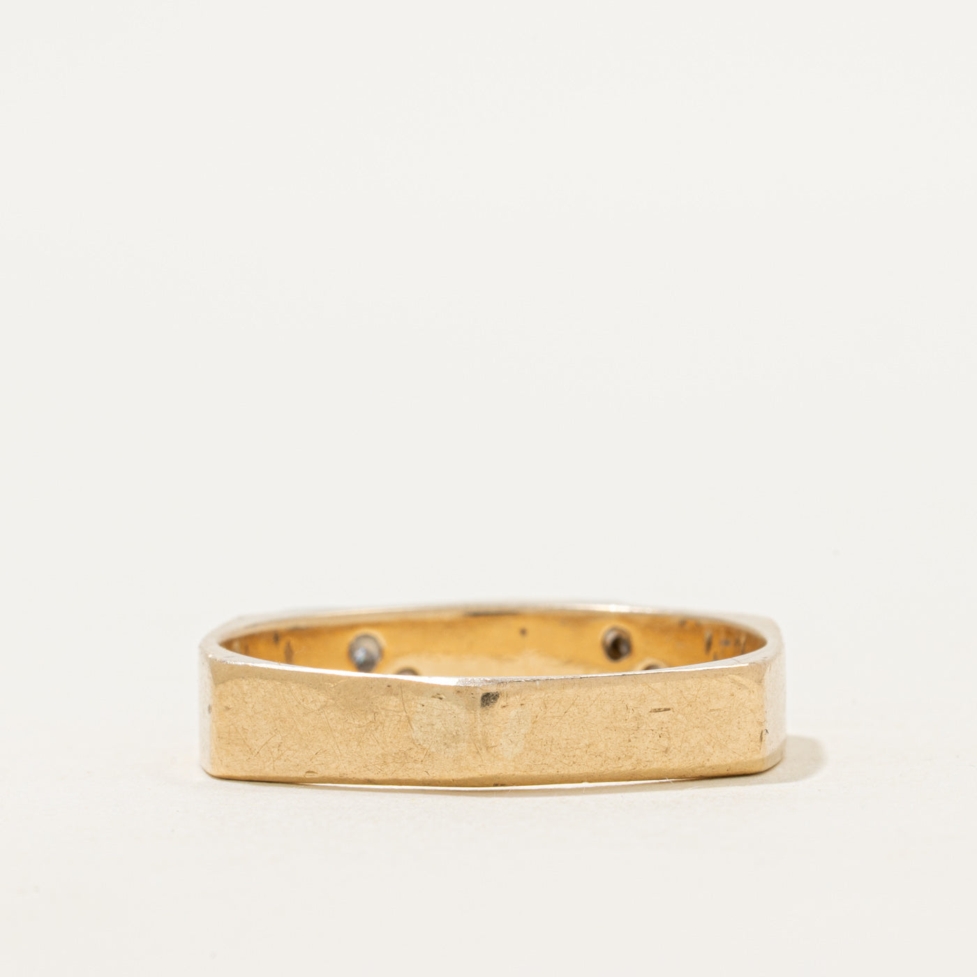 Diagonal Diamond Hexagon Band | 4mm | SZ 10.25
