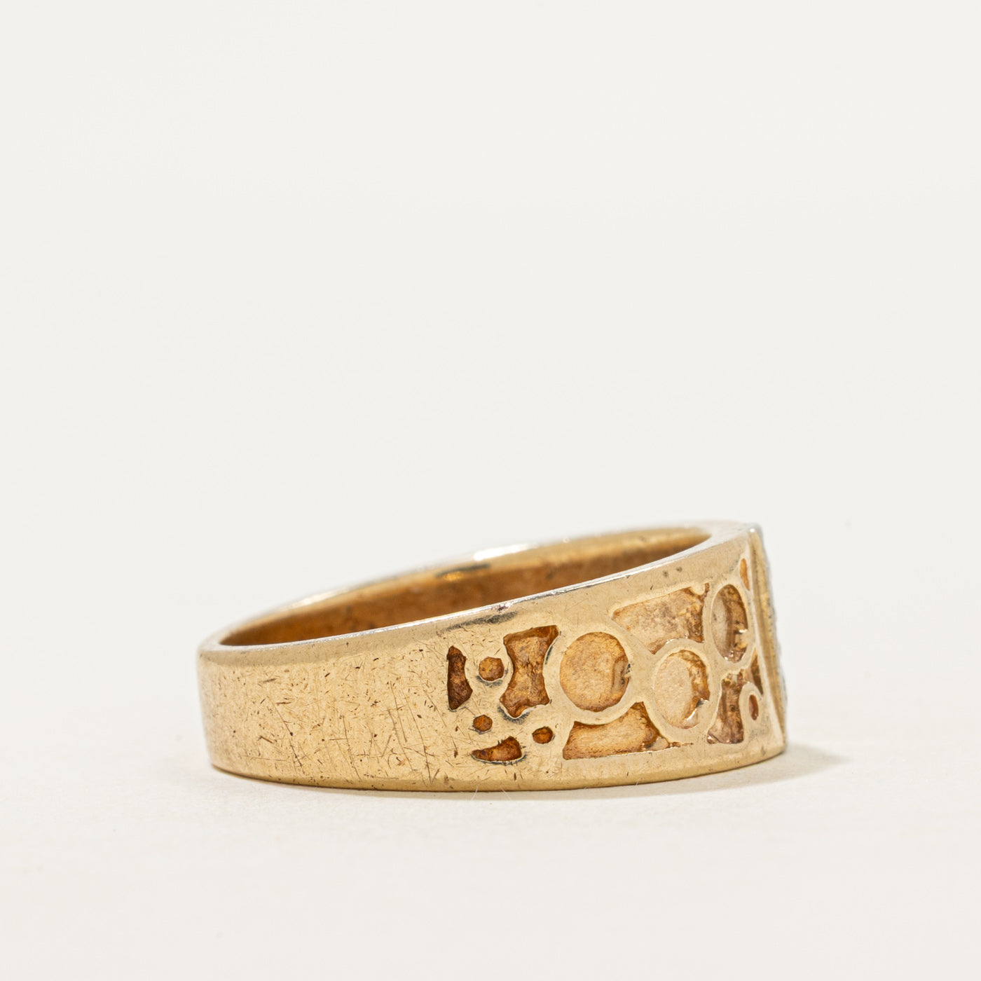 Diamond Column Textured Ring | SZ 8