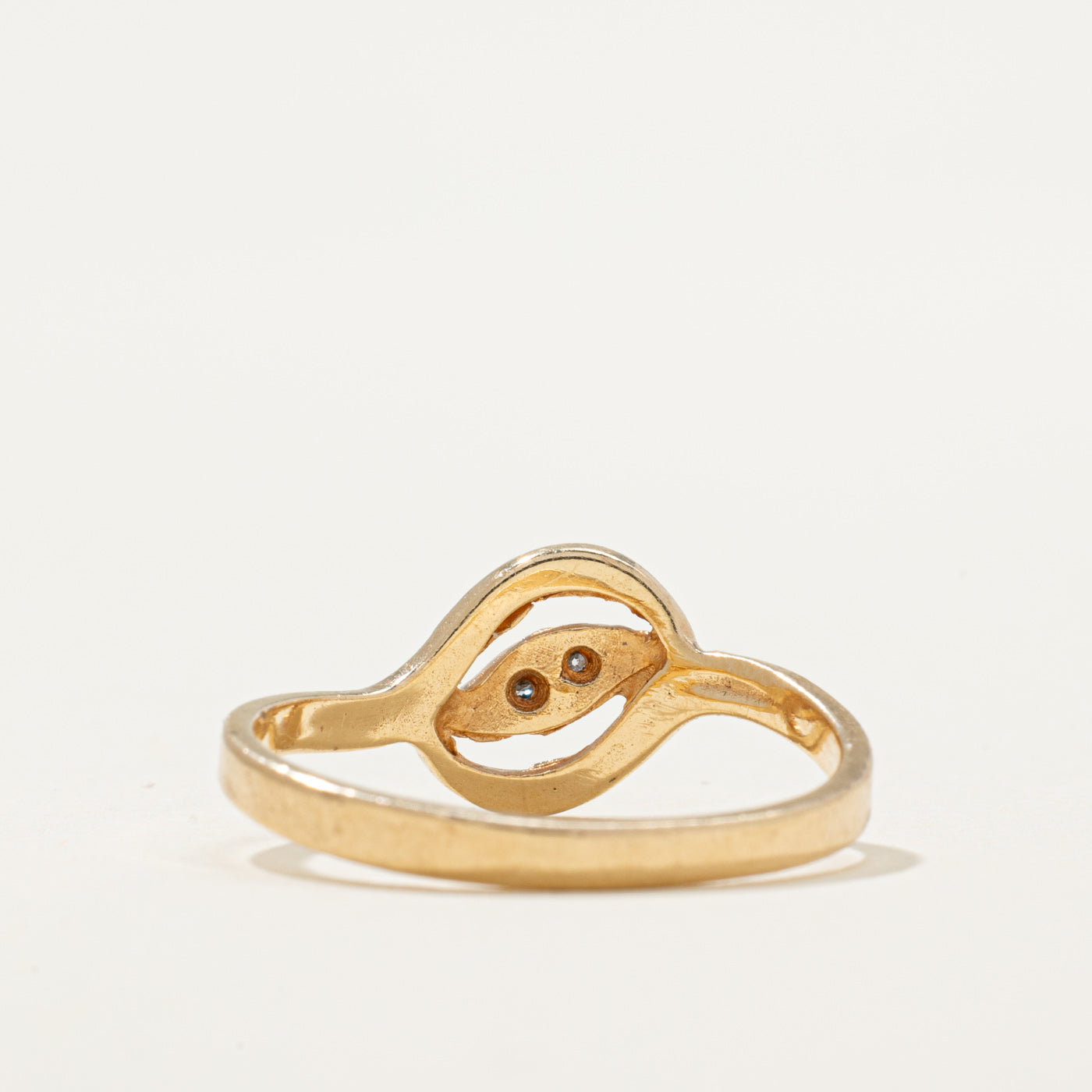 Diamond Open Bypass Ring | 0.01ctw | SZ 5.75