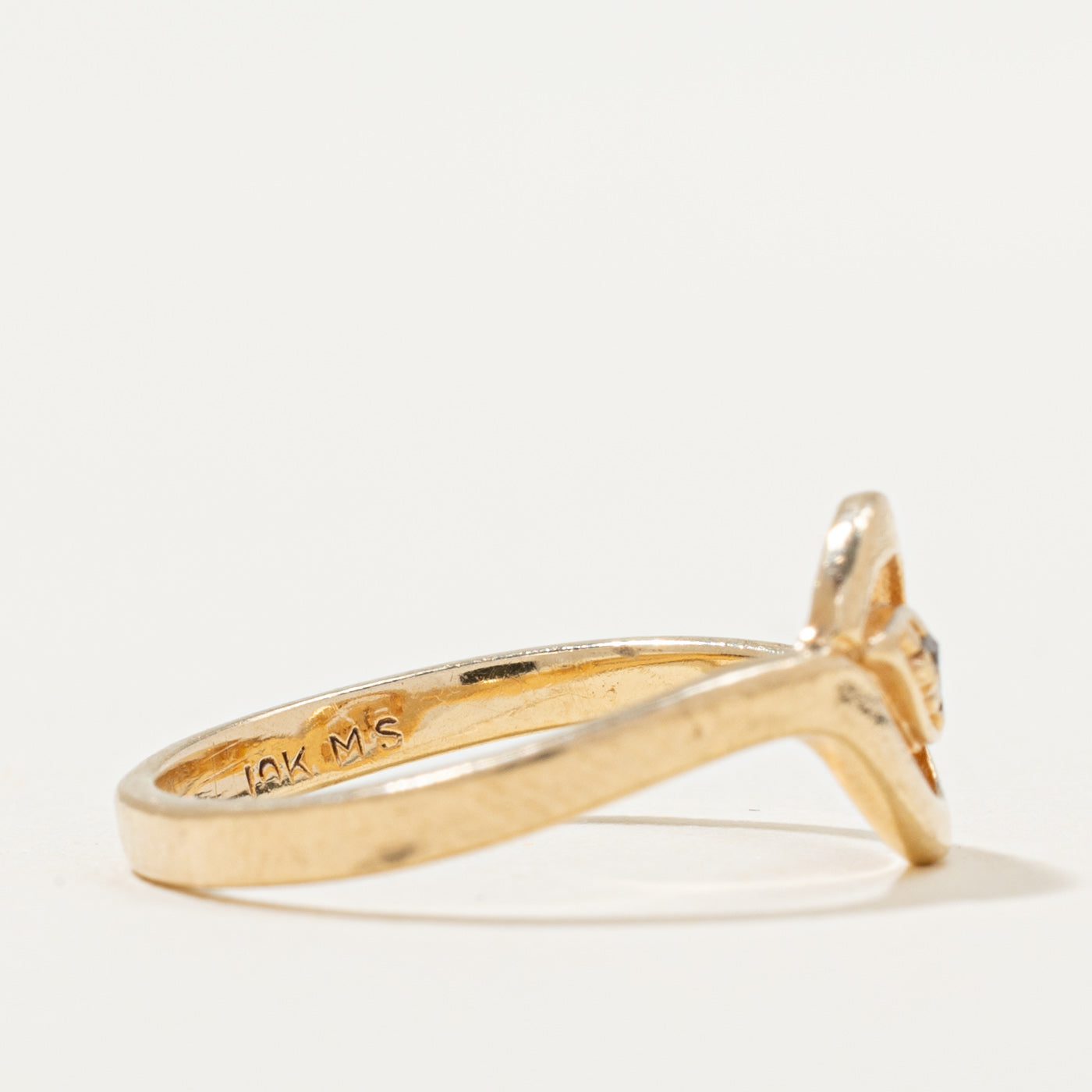 Diamond Open Bypass Ring | 0.01ctw | SZ 5.75