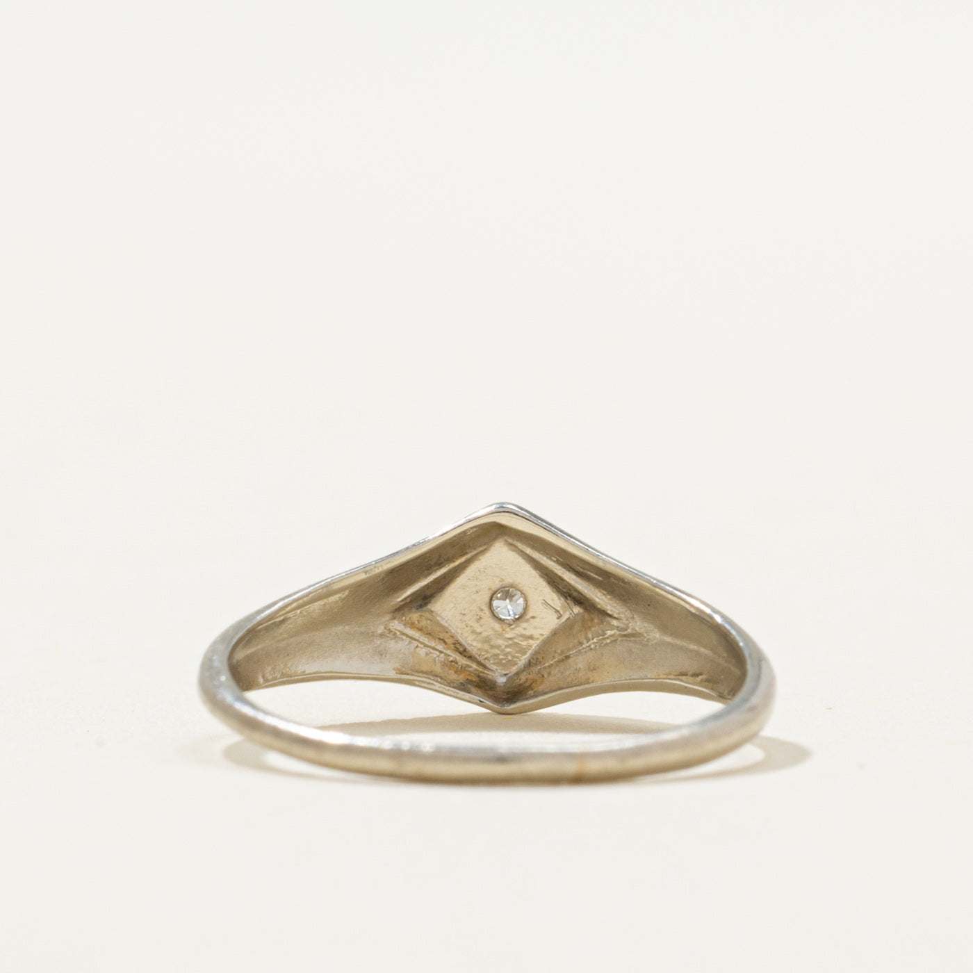 Diamond Engraved Tapered Ring | 0.01ct | SZ 2