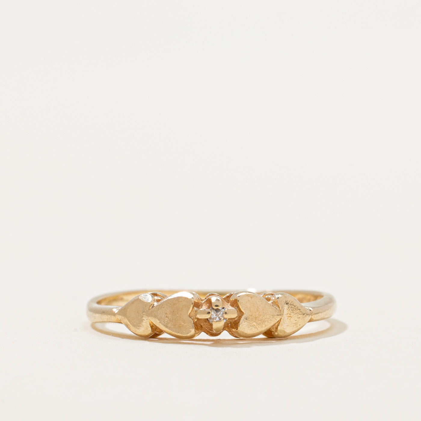 Diamond Heart Petite Ring | 0.01ct. SZ 3.75