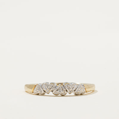 Diamond Heart Pattern Ring | 0.02ctw | SZ 10