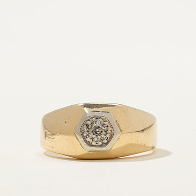Diamond Hexagon Cluster Ring | 0.06ctw | SZ 8