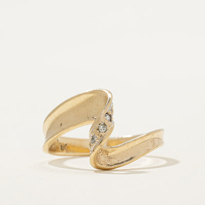 Diamond Twisted Bypass Ring | 0.03ctw | SZ 6.25