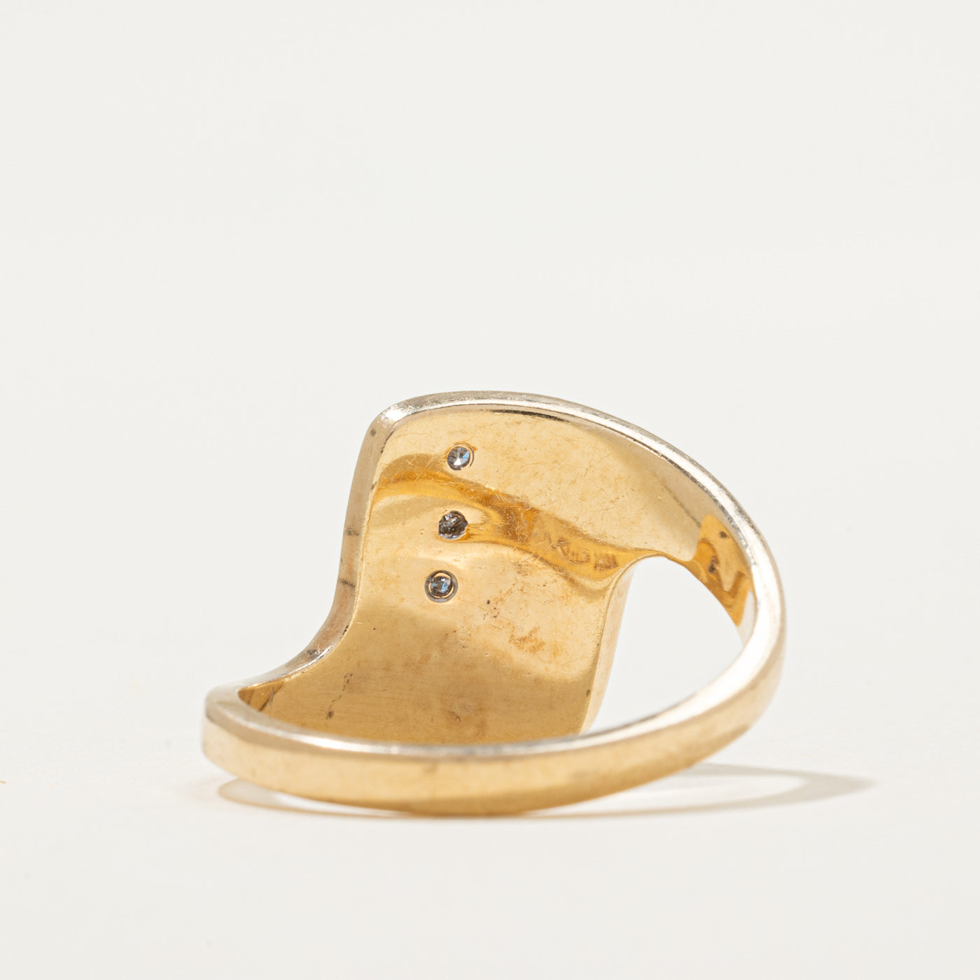 Three Stone Diamond Bypass Ring | 0.03ctw | SZ 6.25