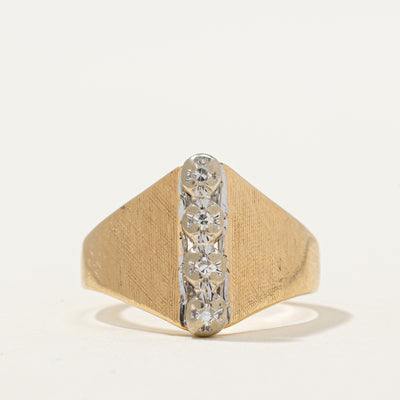 Diamond Column Tapered Ring | 0.04ctw | SZ 3.5