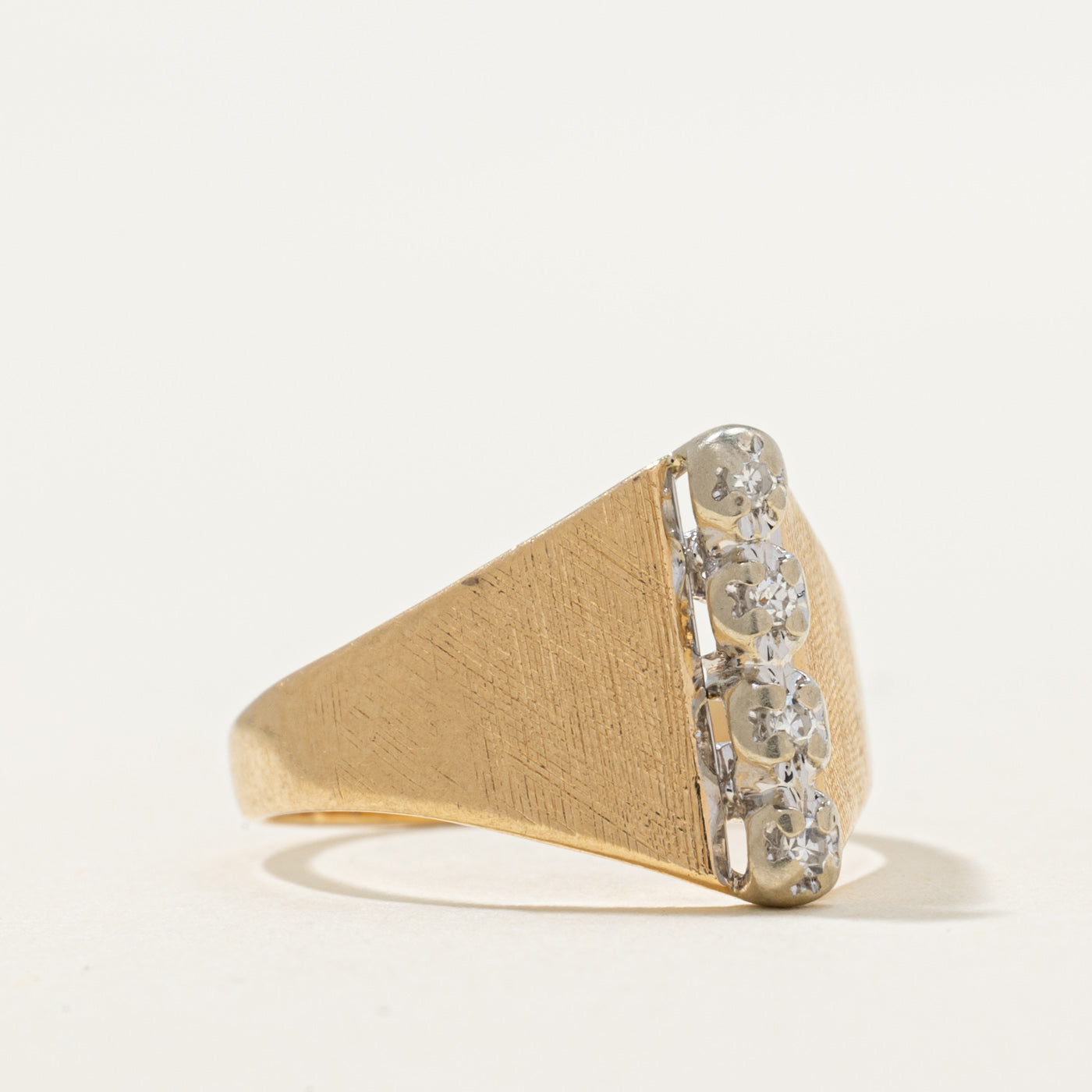 Diamond Column Tapered Ring | 0.04ctw | SZ 3.5