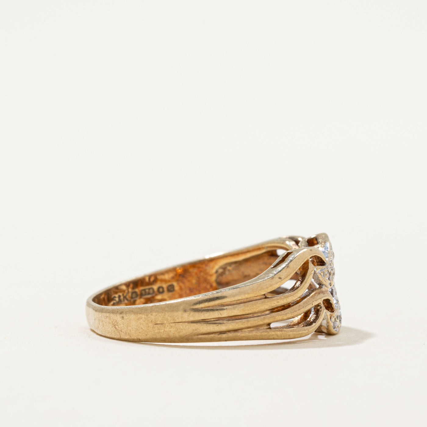 1994 London Diamond Openwork Ring | 0.05ctw | SZ 7.75