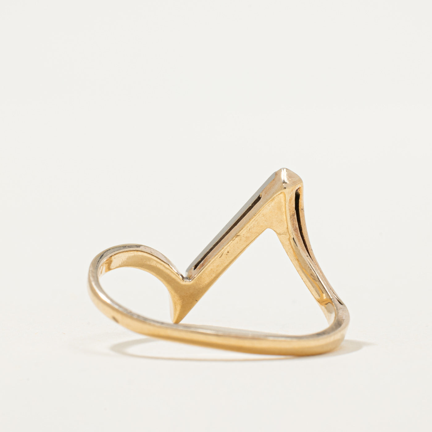 Diamond Column Bypass Ring | 0.05ctw | SZ 7.5