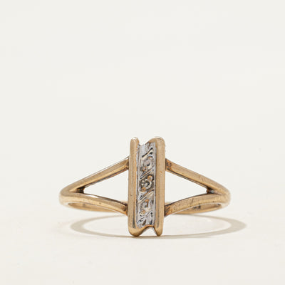 Diamond Column Tapered Ring | 0.01ct | SZ 6.75