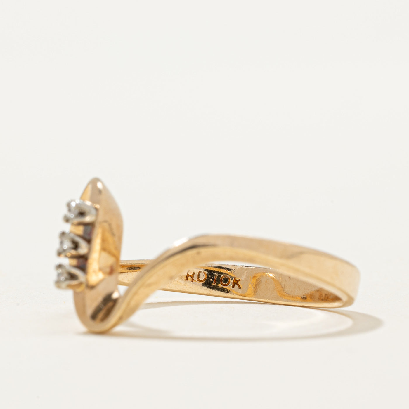 Bague abstraite Diamond Wave | 0,02 ct | Taille 8