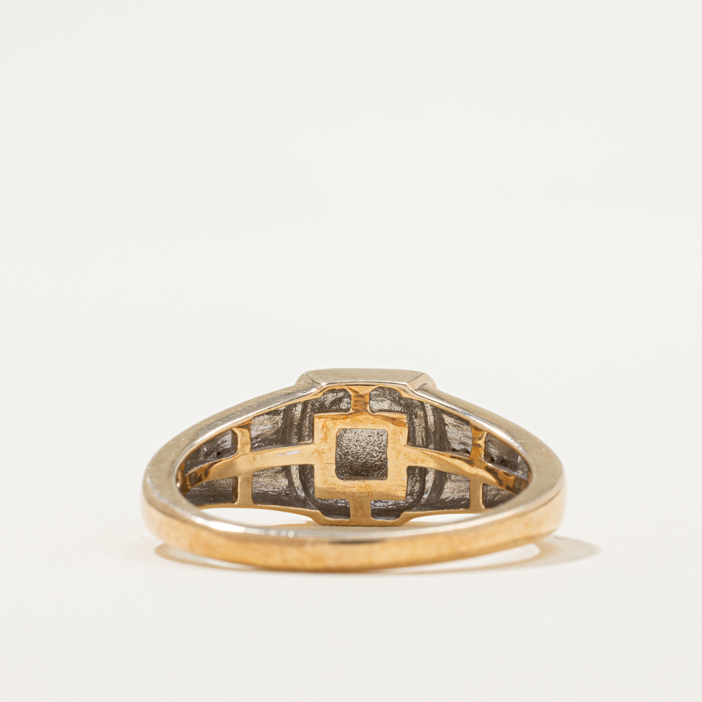Diamond 'J' Initial Signet Ring | 0.03ctw | SZ 10.5