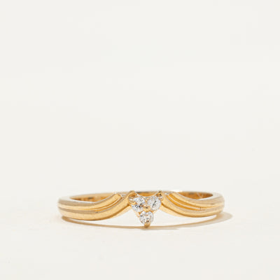 Diamond Cluster Grooved Ring | 0.04ctw | SZ 6.25