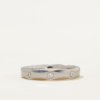 Semi Eternity Diamond Faceted Band | 0.06ctw | SZ 6.5