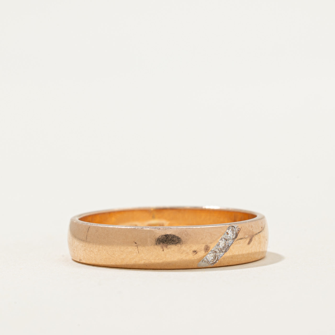 Diagonal Set Diamond Band | 0.03ctw | SZ 7.5
