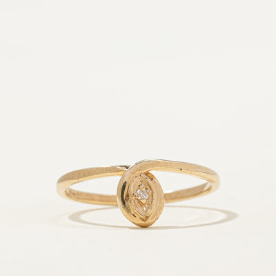 Single Stone Diamond Loop Ring | 0.01ct | SZ 6.25