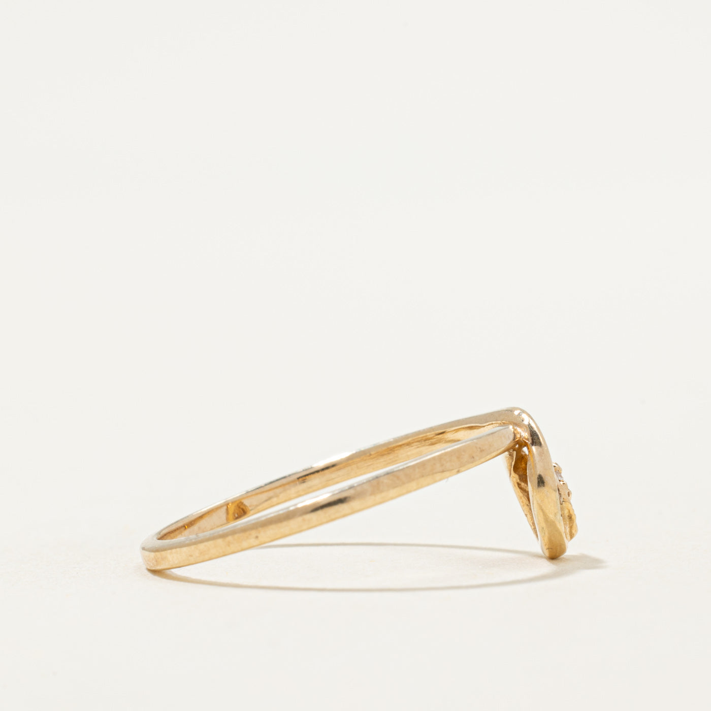 Single Stone Diamond Loop Ring | 0.01ct | SZ 6.25