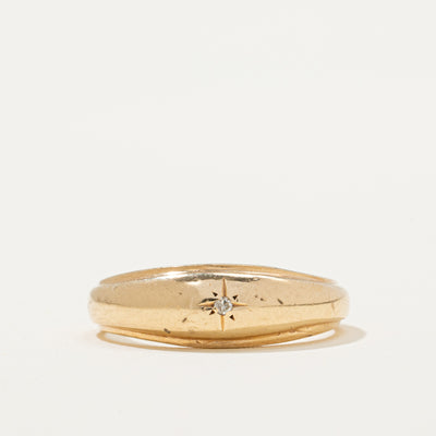 Star Set Diamond Dome Ring | 0.01ct | SZ 6.5