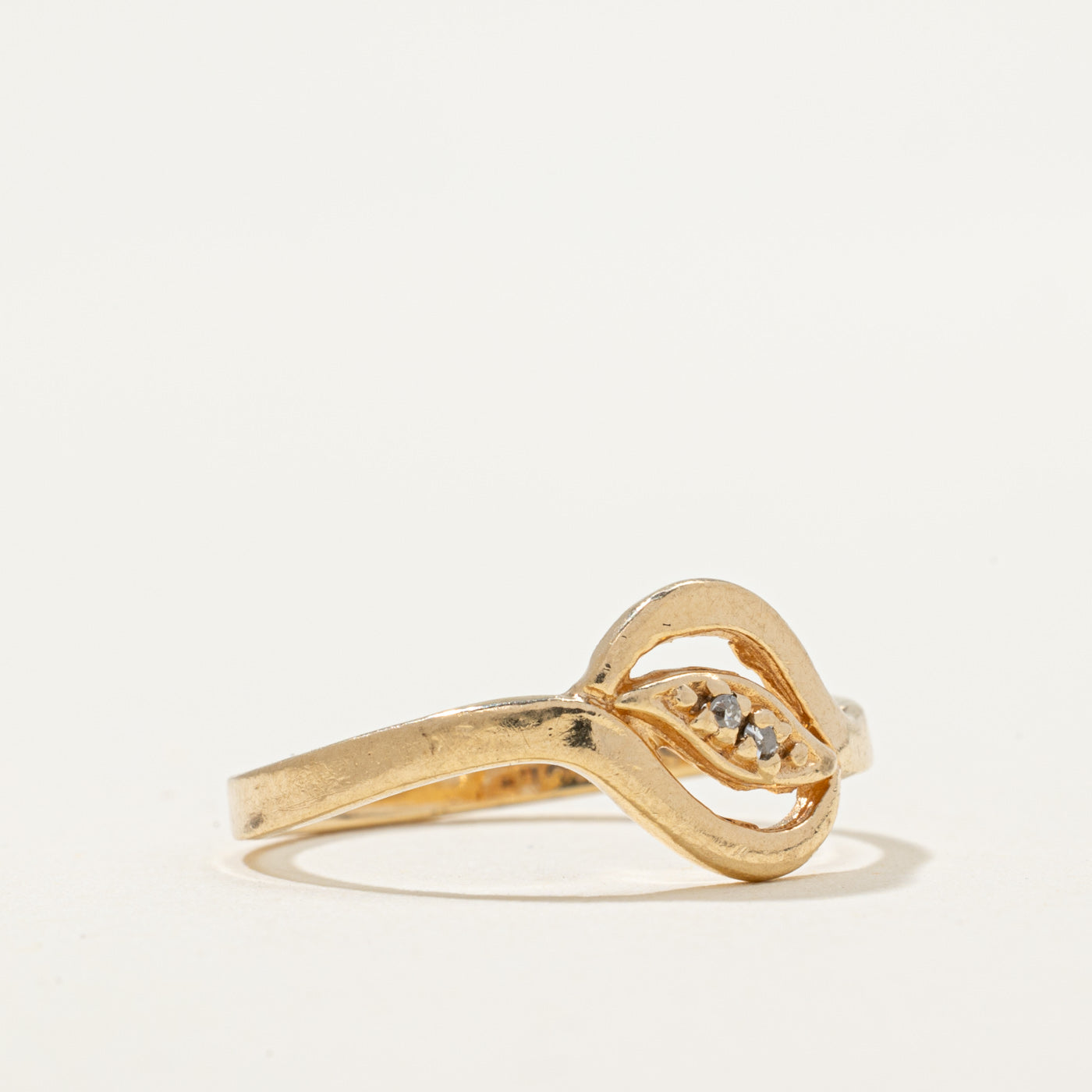 Diamond Open Bypass Ring | 0.01ctw | SZ 5.75