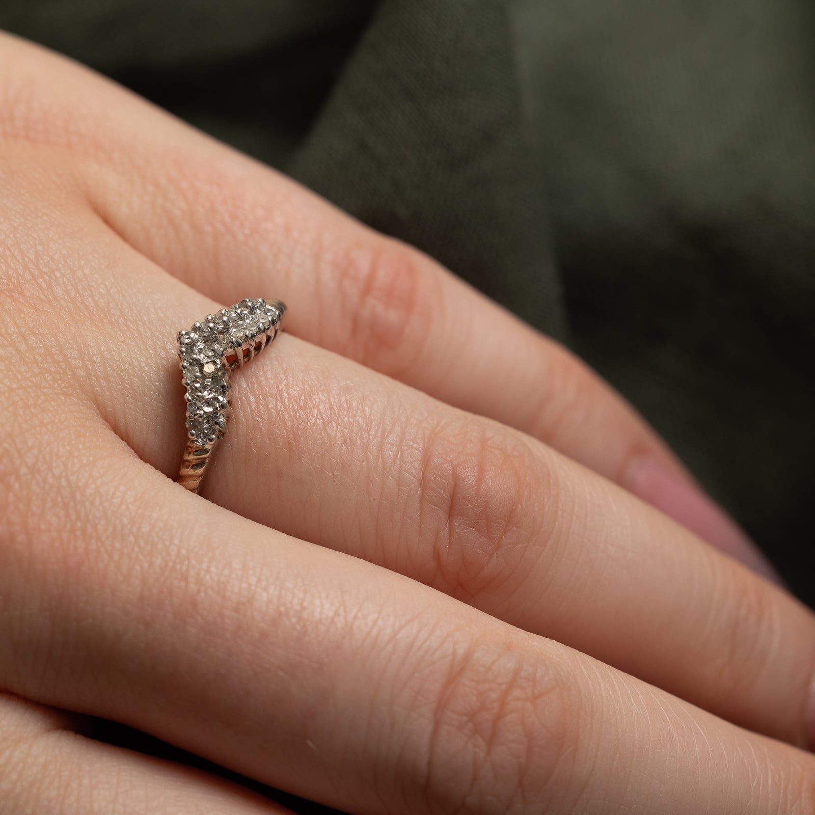 Diamond Chevron Ring | 0.15ctw | SZ 7