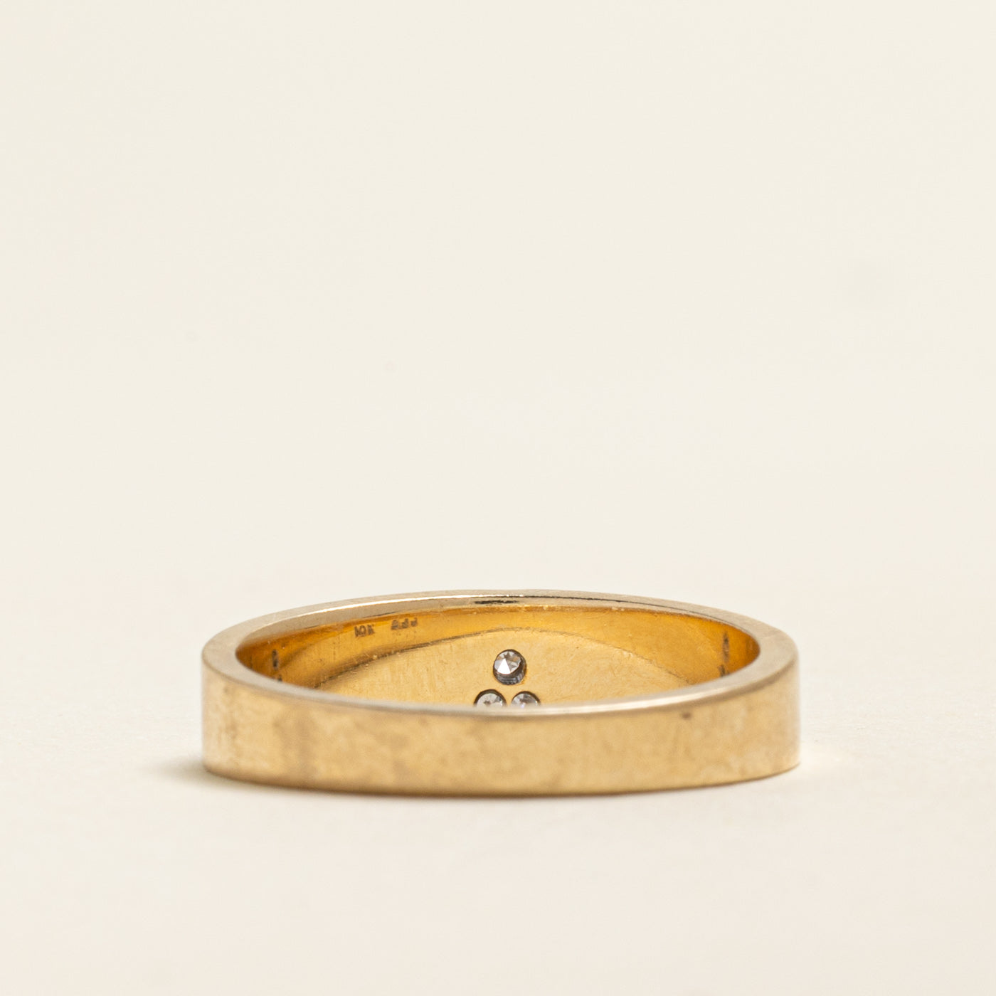Yellow Gold Diamond Triangle Band | 0.04ctw | 5.25mm | SZ 7