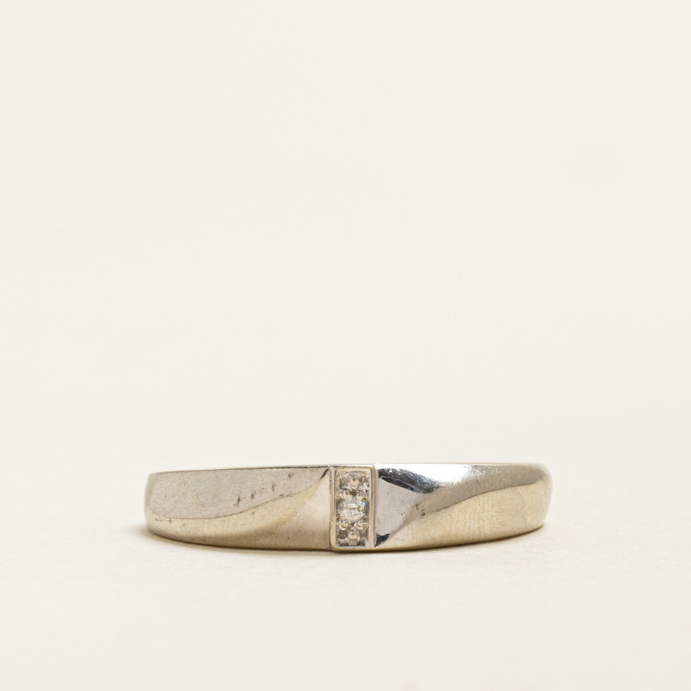 Single Stone Diamond Band | 0.01ct | SZ 6.75