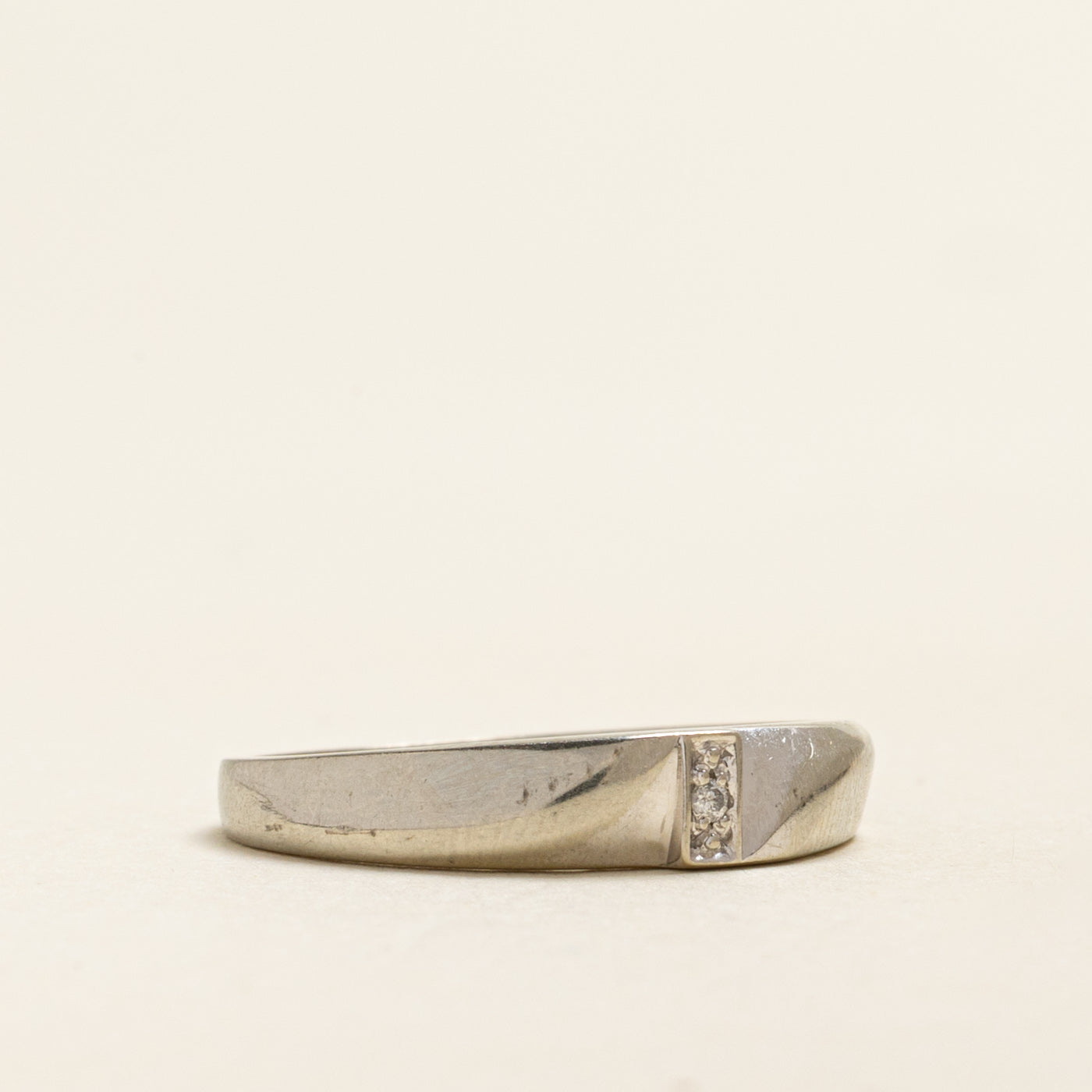 Single Stone Diamond Band | 0.01ct | SZ 6.75
