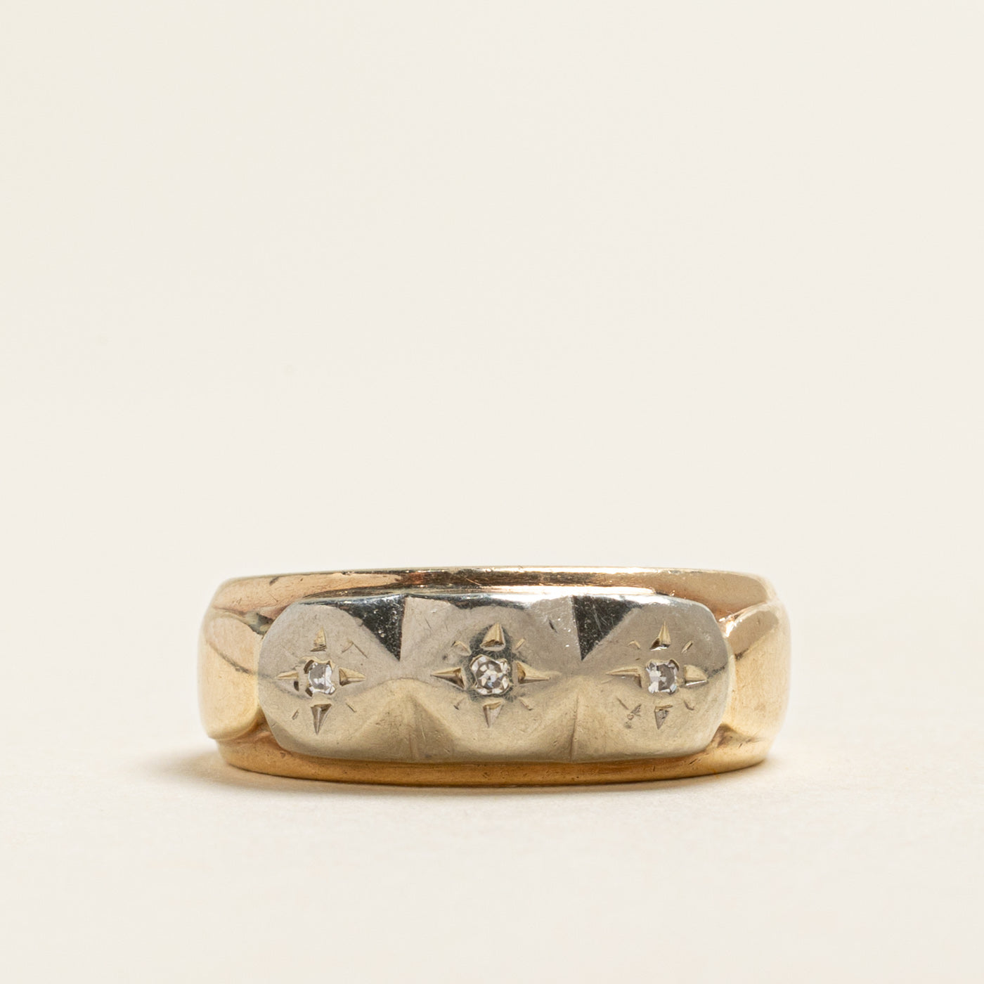 Three Stone Star Set Diamond Band | 0.03ctw | SZ 6.25