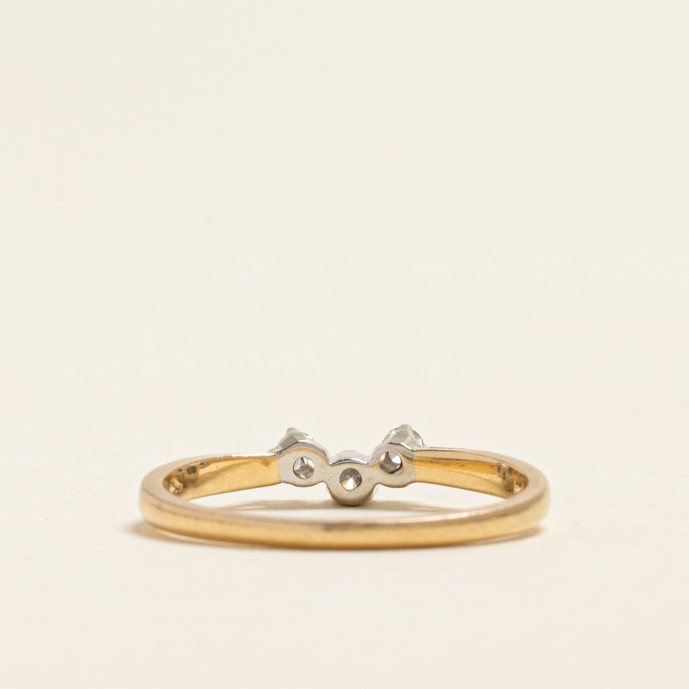 Three Stone Diamond Contour Ring | 0.09ctw | SZ 5
